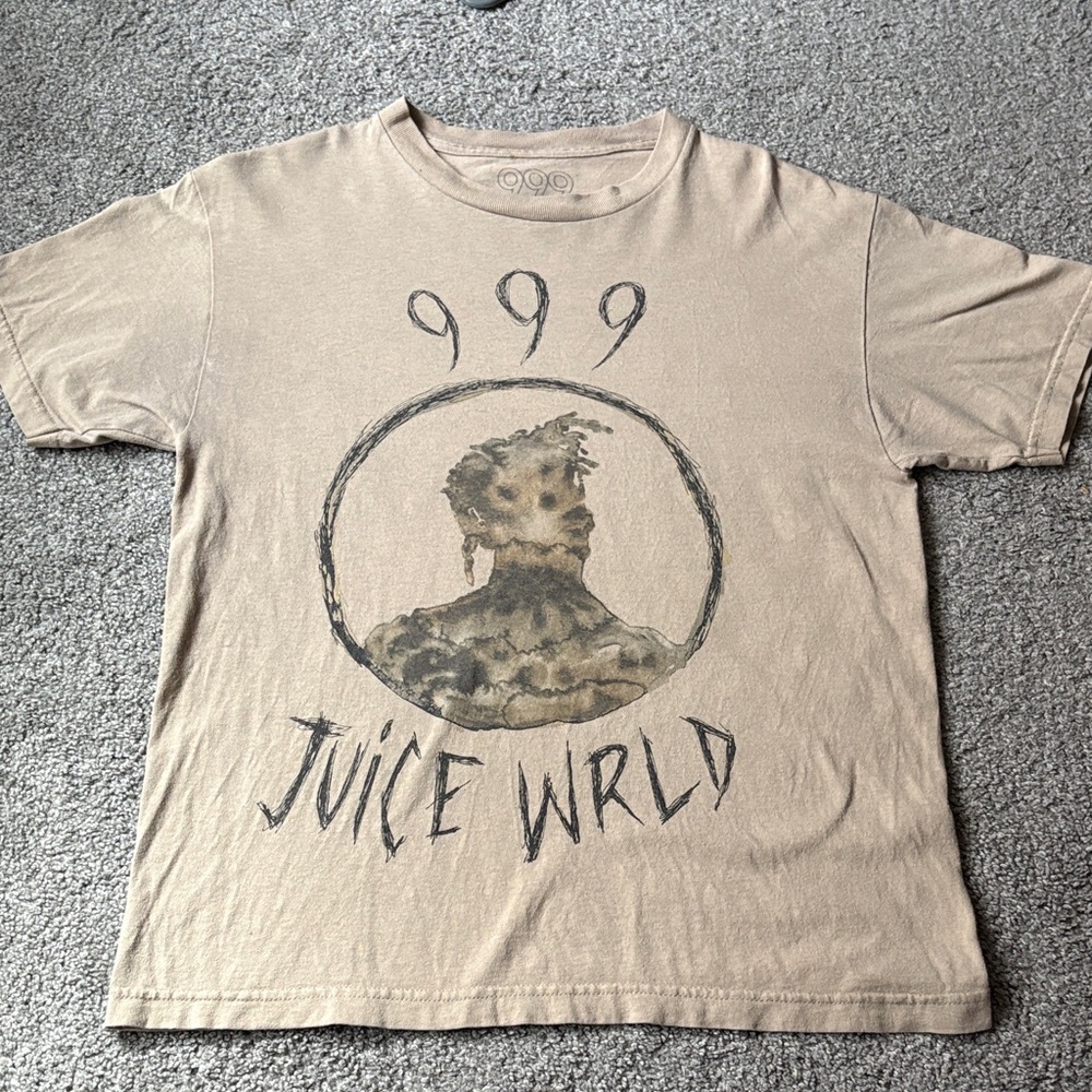 Tan Graphic Tee with Juice WRLD Design